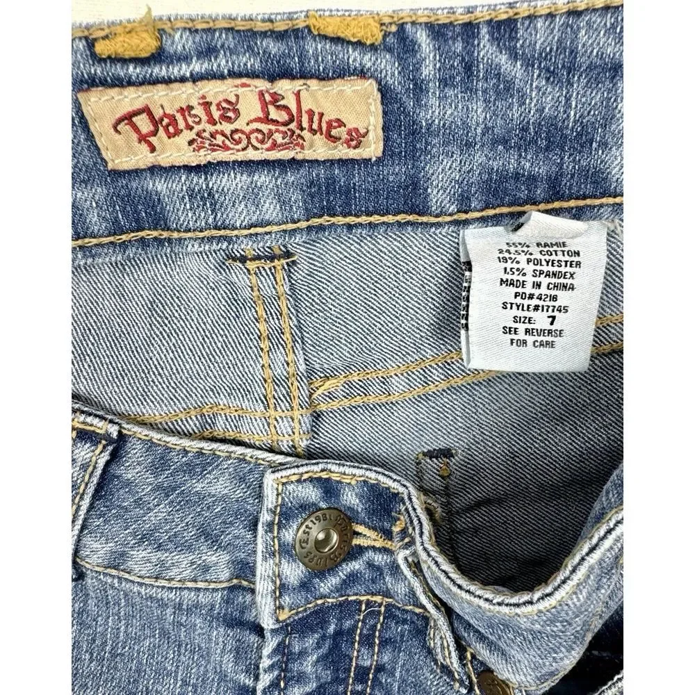 Paris Blues‎ Women's Denim Blue Jeans Low Rise Skinny Y2K Sz 7